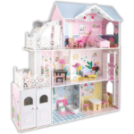 Maison de poupée en bois avec 17 pieces-TL403001