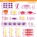 Table en argile colorée multifonction cinq en un-666-6 – Image 2