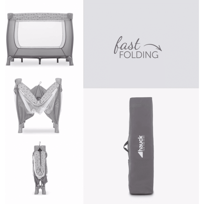 Lit de Voyage Sleep N Play SQ Nordic Gris – Image 2