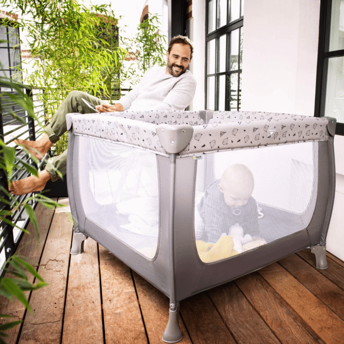 Lit de Voyage Sleep N Play SQ Nordic Gris – Image 5