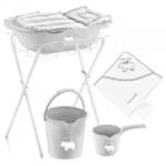 BABYJEM 6 PIECE BIG BATHROOM SET GRAY
