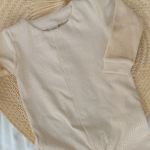 Grenouillère en molleton et velours AIDA beige 3mois