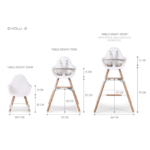 EVOLU 2 CHAISE HAUTE NATUREL BLANC – Image 5