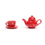 Red Polka Dot Porcelain Tea Set – Image 2