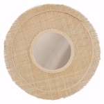 Miroir Mural Déco cannage 49cm Naturel  Beige