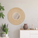 Miroir Mural Déco cannage 49cm Naturel  Beige – Image 2