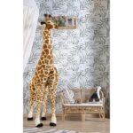 PELUCHE DEBOUT GIRAFE - 65X35X180 CM - BRUN JAUNE6 – Image 2