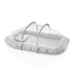 BABYJEM SLEEPING PAD WITH MOSQUITO NET GREY SQUARE DESIGN