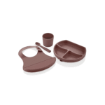 BABYJEM SILICON FEEDING SET MOCHA