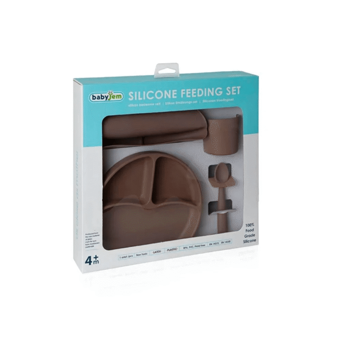 BABYJEM SILICON FEEDING SET LATTE – Image 3