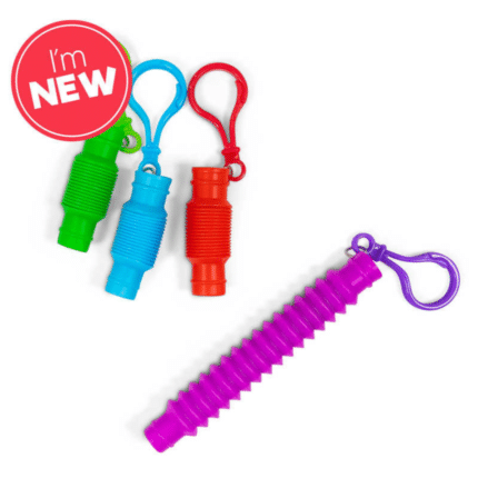Mini keychain pop tubes