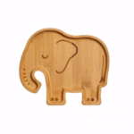 Assiette Bambou éléphant 20 x 18 cm