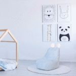 Fauteuil Poire Ted Bleu – Image 4