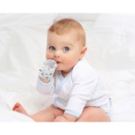 BABYJEM BABY TEETHERING GLOVES /HEDGEHOG / ECRU – Image 2