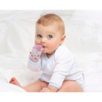 BABYJEM BABY TEETHERING GLOVES /HEDGEHOG / PINK – Image 2