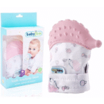 BABYJEM BABY TEETHERING GLOVES /HEDGEHOG / PINK – Image 3
