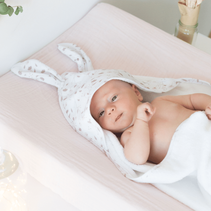 Sortie de bain 70x70  Rose et Lili – Image 3