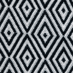 Tapis aux motifs losanges noirs et blancs 120x170cm – Image 2