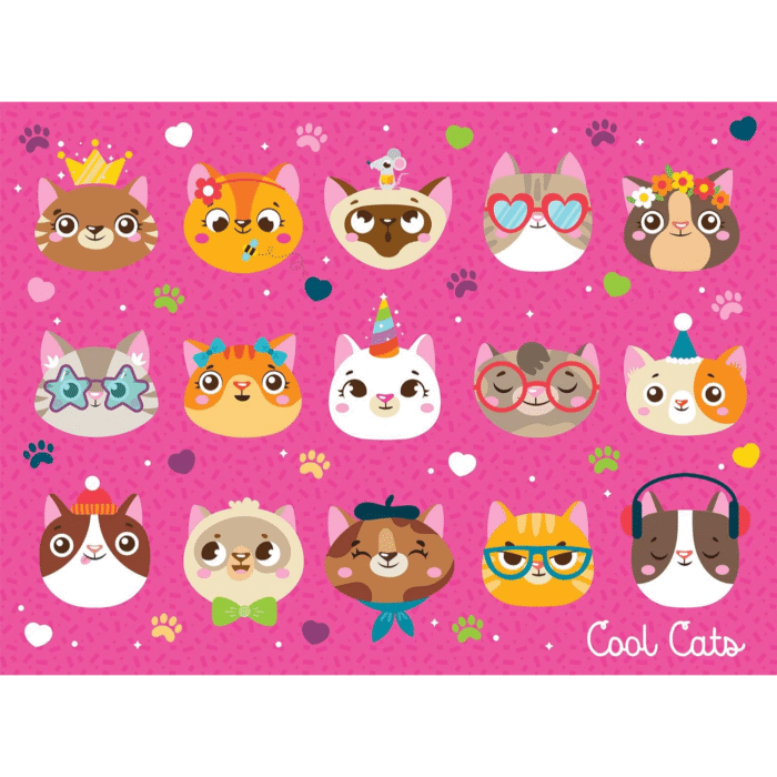 Puzzle Chuckle & Roar Cool Cats 100pcs – Image 3