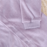 Grenouillère en bouclette velours Lila-12mois – Image 2