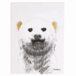 Peinture à l'Huile - Ours Polaire + Or - 30x40 Cm