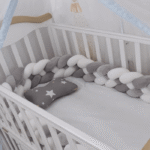 Tresse protectrice de berceau - gris