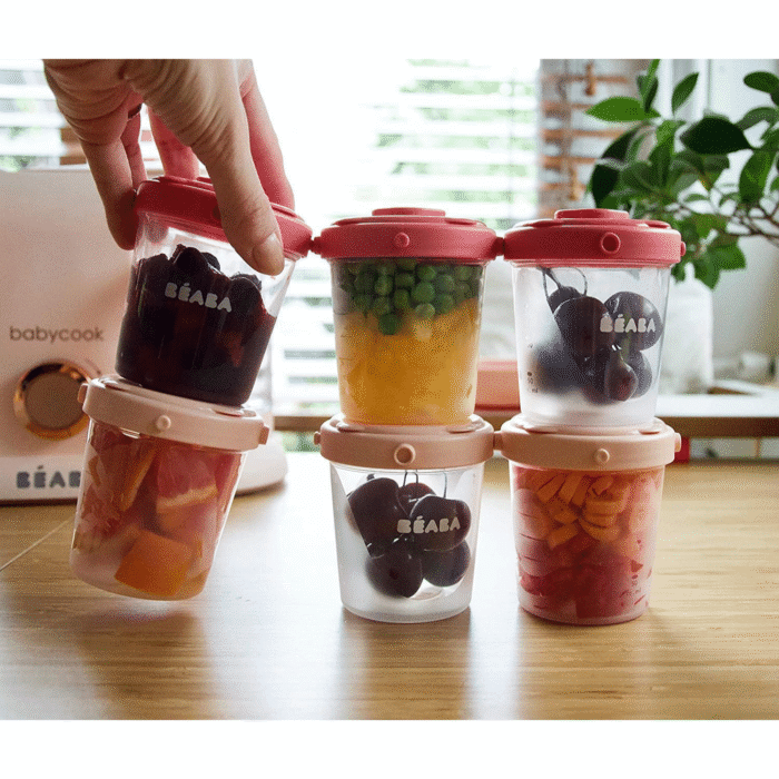 BEABA Lot de 6 portions clip 1er âge 2x60ml / 4x120ml – Image 5