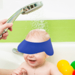 BABYJEM  BABY BATH HAT PINK NAVY BLUE (NEW) – Image 4