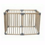 Parc en bois naturel avec tapis Clippasafe – Image 2