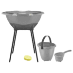Babyjem Ensemble de Baignoire Élégant 4 Pièces Nouveau-Né, gris