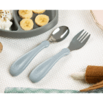BABYJEM STEEL SPOON AND FORK GREY – Image 2