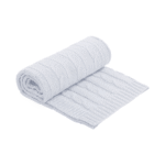 Couverture tricotée Bleu