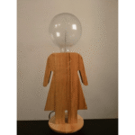 Wooden lamp femme