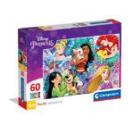 PUZZLE SUPERCOLOR-Disney Princesses - 60 pièces