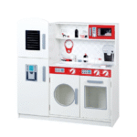 Cuisine en bois  Blanc/Rouge