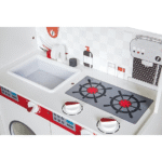 Cuisine en bois  Blanc/Rouge – Image 3