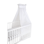 White mesh Canopy - Ciel de lit uni en maille Blan