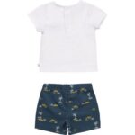 Ensemble T-short blanc  et Short Bleu 12mois – Image 2
