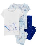 Pyjama 4 pièces licorne 100 % coton ajusté 24mois