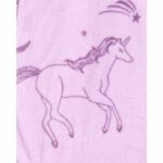 Pyjama 1 pièce en molleton licorne pour bébé 12mois – Image 3
