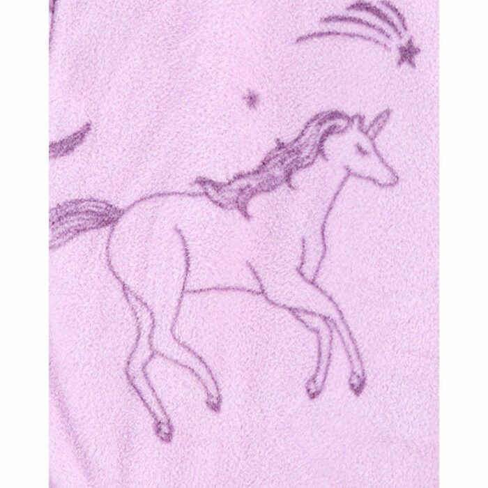 Pyjama 1 pièce en molleton licorne pour bébé 12mois – Image 3