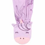 Pyjama 1 pièce en molleton licorne pour bébé 12mois – Image 2