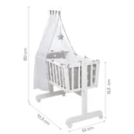Set berceau complet avec parure40x90cm Blanc 'Litt – Image 6