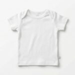 T-shirt côtelés en coton bio blanc -12mois