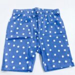 Short en coton bleu à pois blancs 24 Mois