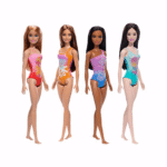Poupée Barbie en tenue de plage 4 assorties 6.5x32.5cm