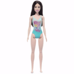 Poupée Barbie en tenue de plage 4 assorties 6.5x32.5cm – Image 3