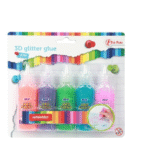 Glitter glue -5pcs colors on card 15,5x17cm – Image 6