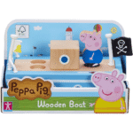Bateau en bois Peppa Pig + figurine George 11x17cm – Image 2