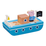 Bateau en bois Peppa Pig + figurine George 11x17cm